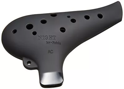 NIGHT By Noble Plastic Ocarina AC Black Rubber Finish Ootsuka Musical Instrument • $80.69