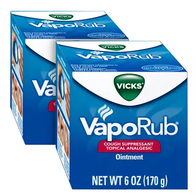 Vicks VapoRub Cough Suppressant Topical Analgesic Ointment 6 Ounce • $18.99