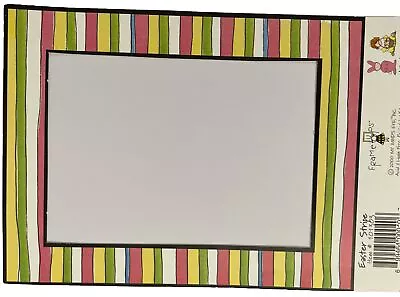 EASTER STRIPE Die-Cut “Frame Ups” Frame(5”x6-1/4”)By My Minds Eye•Holiday•Pastel • $2.79