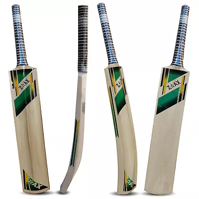 Wooden Cricket Bat Tape Ball Tennis Ball Wooden Handle Bat Match Quality ADULTS • £22.99