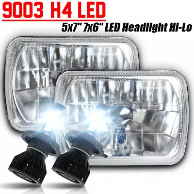 7 X6  5X7  Inch Sealed Beam Headlight Conversion High/Low Beam+ 100W H4 LED • $108.99