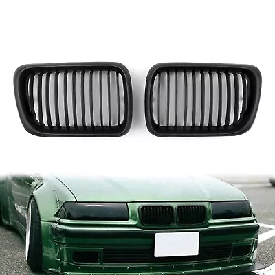 Matt Black Front Kidney Grill Mesh Grille For BMW E36 1997-1999 1998 3 Series • $32.65