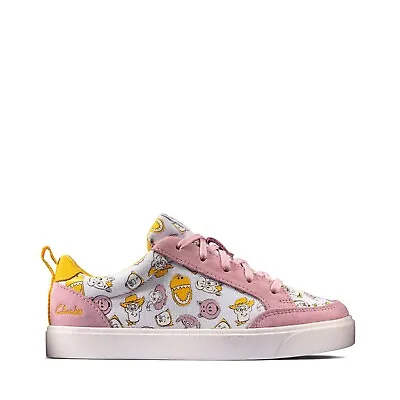 £18.99 • Buy BNIB Clarks Toy Story Girls City Howdy Pink Canvas And Suede Shoes F/G Fitting
