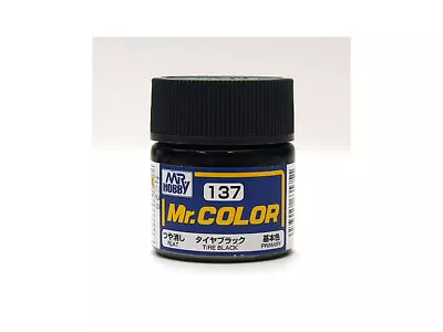 GSI Creos MR. Hobby Mr Color MR-137 Tire Black 10mL Primary Flat Paint • $6.50