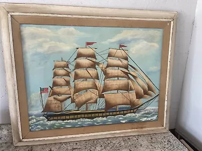 Rare Vintage LITHO Reproduction On CANVAS Recovery By James Mitchell Framed • $89