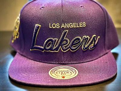 Los Angeles Lakers Script Adjustable Snapback Hat Cap 2009 NBA Champions Edition • $150