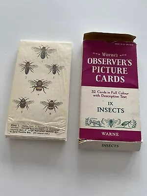 Warnes Observer Picture Cards Insects Full Set  • £8