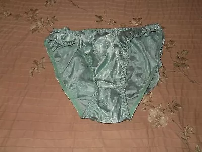 Vintage New Unbranded Satin Feel Hi-Leg Bikini Panties M • $1.99