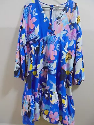 Gorman Abstract Floral Linen Dress - Sz 16 • $79