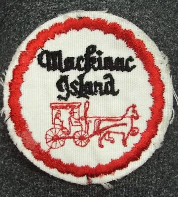 Vtg MACKINAC ISLAND MI Souvenir Cloth Patch ~ 3  D • $9.99