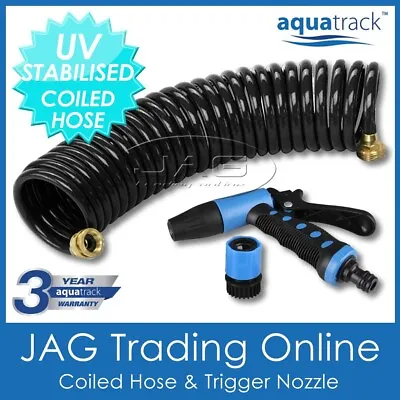 AQUATRACK HOSECOIL DECK WASH COILED HOSE SPRAY NOZZLE ADAPTOR Boat/Marine/RV/Coi • $52.16