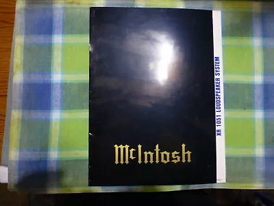 McIntosh XR-1051 Loudspeaker System Owner's Manual Original • $14.99
