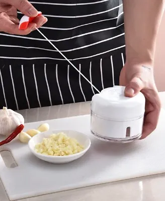 Hand Pull Garlic Chopper-Portable Manual Food Processor Ideal For Garlic Onion • $7.80