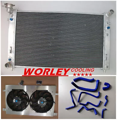 44mm Radiator + Shroud + Hose For COMMODORE VT-VX 3.8 V6 L67 Supercharged BLUE • $280