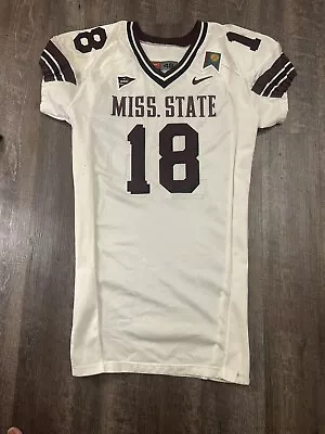 VTG Rare 1997-00s Authentic Nike Game Worn Mississippi State Bulldogs Jersey 18 • $180