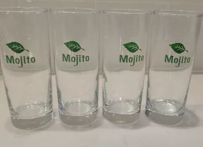 Mojito Glasses Libbey Mint Leaf 8 FL Oz Highball Cocktail Clear Heavy Glasses • $26