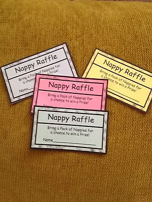 Nappy Raffle For Up To 16  People Baby Shower Party Game • £3.99