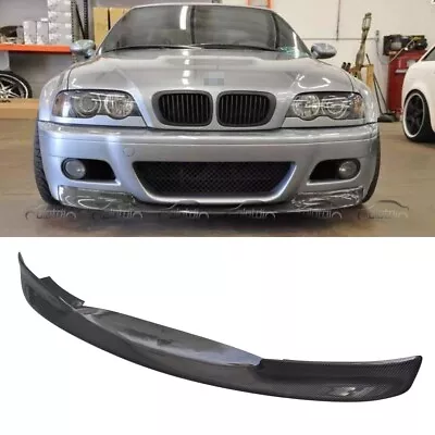 Carbon Fibre Front Bumper Lip Splitter For Bmw E46 M3 2001-2006 Csl Style • $297.82