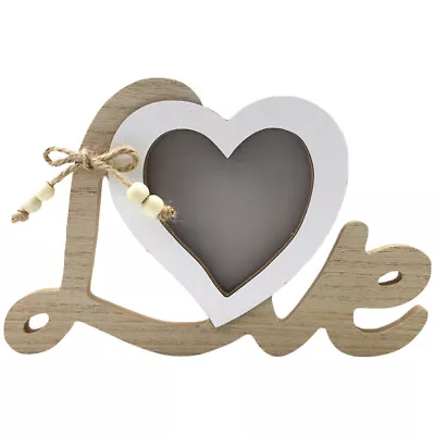 Mom I Love You Picture Frame - Heart Desktop Decor • £9.78