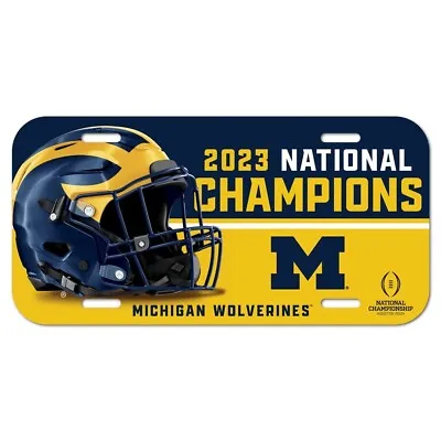 MICHIGAN WOLVERINES 6 X12  2023 NATIONAL CHAMPIONS LICENSE PLATE CAR WINCRAFT • $12