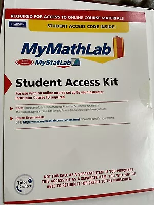Mymathlab Mystatlab Access Code • $50