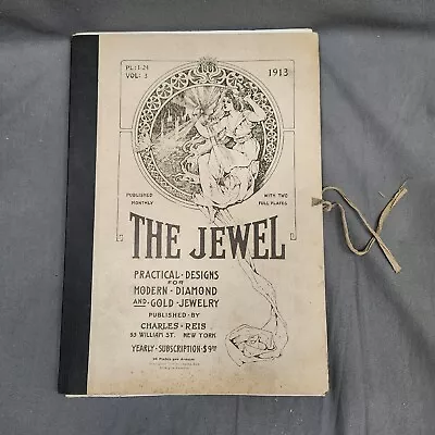 THE JEWEL Jewelry Design Folio Catalog Charles Reis 1913 Edwardian 24 Plates+ART • $210