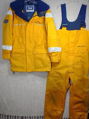 $71.20 • Buy West Marine Explorer Nylon Rain Jacket Pants Outdoor Sz S Yellow Sailing