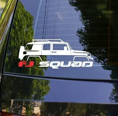 FJ Squad SUV Car Silhouette Decal Sticker For Toyota FJ Cruiser • $8.99