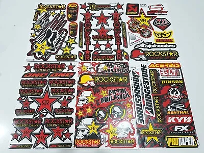 6 Rockstar Energy Drink Metal Mulisha Motocross Yamaha Decal Racing Sticker • $19.94