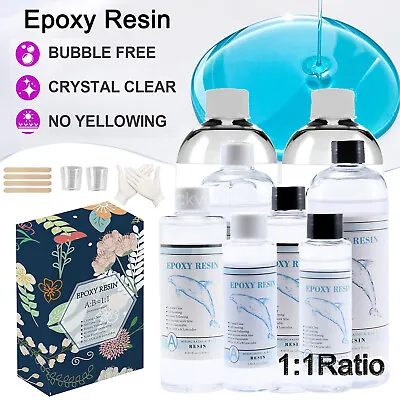 1:1Ratio Epoxy Resin Casting Super Clear Craft Coating Paste AB Clear Glue AU • $18.04