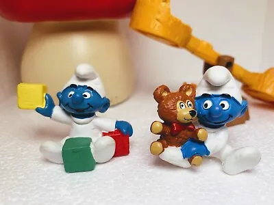Baby Smurfs Collection- 2 Vintage Pre-owned Schleich Smurf Figures Schtroumpf • $17.08
