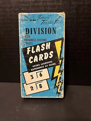 Vintage 1958 Multiplication Flash Cards Parent Teacher Aids W Progress Sheets • $9