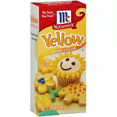 McCormick Yellow Food Color 1 Oz - Vegetarian Kosher Vegan Gluten Free • $6.98