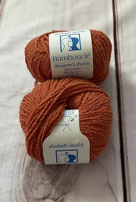 Elsebeth Lavold Bamboucle Yarn Color 013 Burnt Orange Cotton/Linen/Bamboo/Nylon • $12