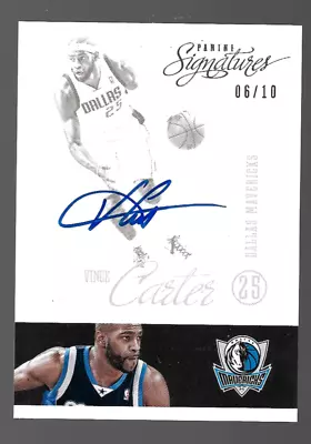 2013-14 Panini Signatures Vince Carter  Auto#6/10 • $120