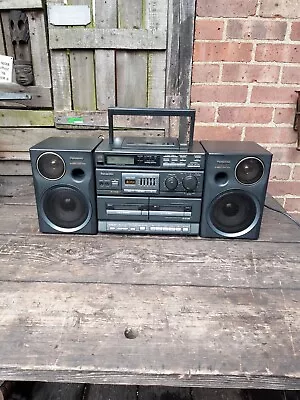 Panasonic RX-DT680 Boombox Stereo Cd Radio Double Cassette Recorder • £14.50