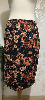 Ladies Oasis Floral Pencil Skirt Size 12 💕k • £5.49