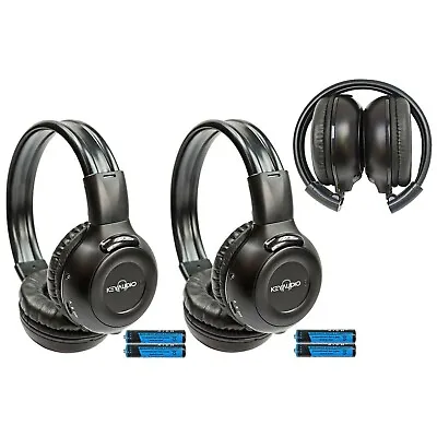 2 New Fold In Wireless IR Rear TV DVD Headphones Headset For Ford Vehicles 609b  • $26.99
