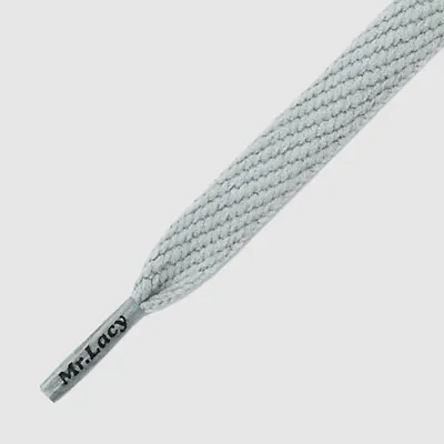 Shoelaces Flat Grey Mr Lacy Flatties High Quality Laces 130 Cm Long10 Mm Wide • £9.48