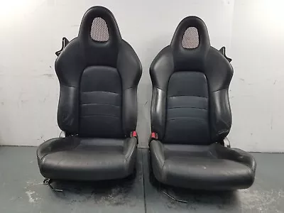 2003 Honda S2000 AP1 Black Leather Bucket Seat Set - Wear #2917 D4 • $799.99