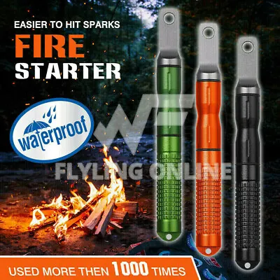 $13.98 • Buy Flint Rod Camping Hiking Outdoor Survival Fire Starter Lighter Steel Stick AU