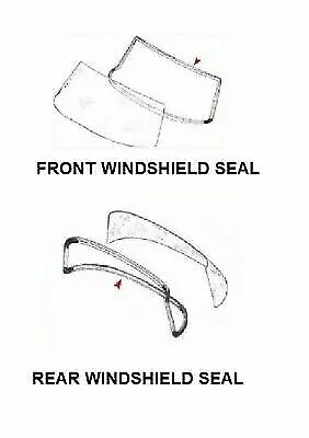 FRONT AND REAR Rubber WINDOW WINDSHIELD Seal 2 PCS Mercedes Benz W123 COUPE • $189.91