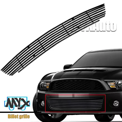 Fits 2010-2012 Ford Mustang Powder-Coated Lower Bumper Billet Grille Insert • $52.19