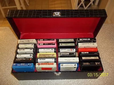 Lot Of 24 8-Track Tapes W/Storage Case Classic Rock - Untested #2 • $31