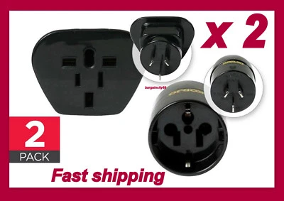 $49.99 • Buy 2x International Travel Adaptor From USA,UK,Japan, Europe,Bali To Australia Plug