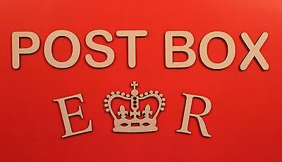 £3 • Buy Post Box Letter Kit Includes Er & Crown Mdf Letter Set Build Your Own Post Box  