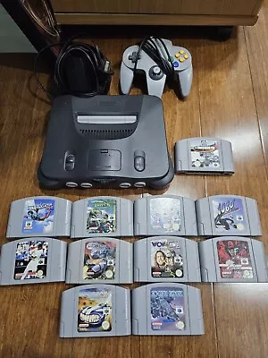 Nintendo 64 Console+ PAL Genuine Controller 11 Games Very Good Condition Bargain • $329.95