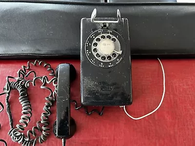 Western Electric Bell Telephone Vtg Wall Mount Rotary Phone 1970s Black • $29.99