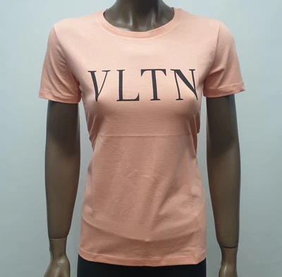 £19.06 • Buy VLTN - New Women T-shirt TOPS - VALENTINO LOGO PRINTED - Size XL Peach Color