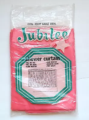 Vtg Pink Shower Curtain Jubilee Brand Extra Heavy Gauge Vinyl 6' X 6' Brand New • $14.99